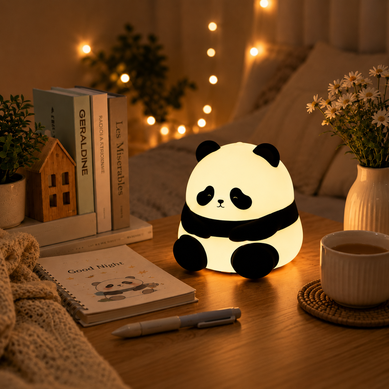 Cute Panda Silicone Night Light