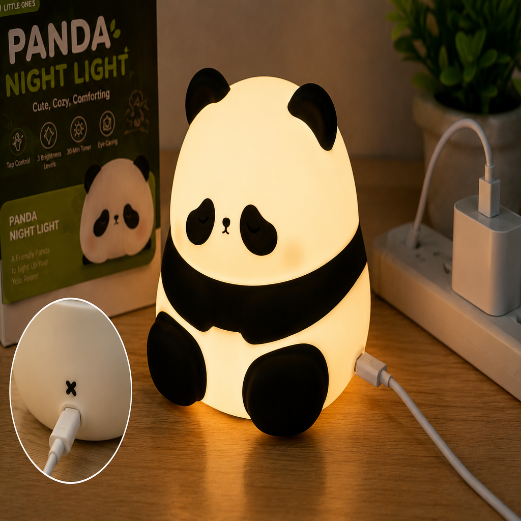 Cute Panda Silicone Night Light