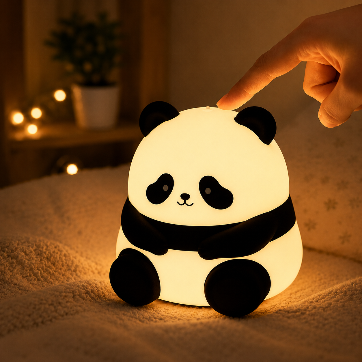 Cute Panda Silicone Night Light