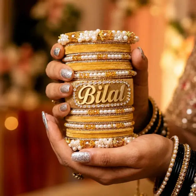 Engraved Name Bangle Set