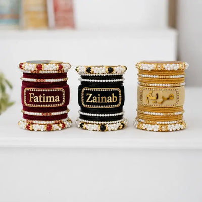 Engraved Name Bangle Set