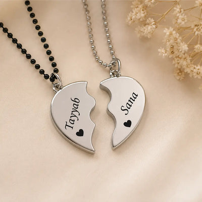 Couple Broken Heart Personalized Necklace