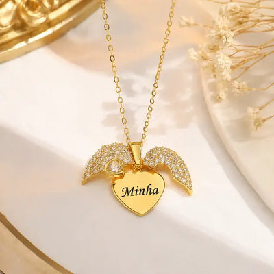 Personalized Name Broken Heart Necklaces