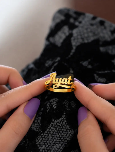 Customized Name Ring