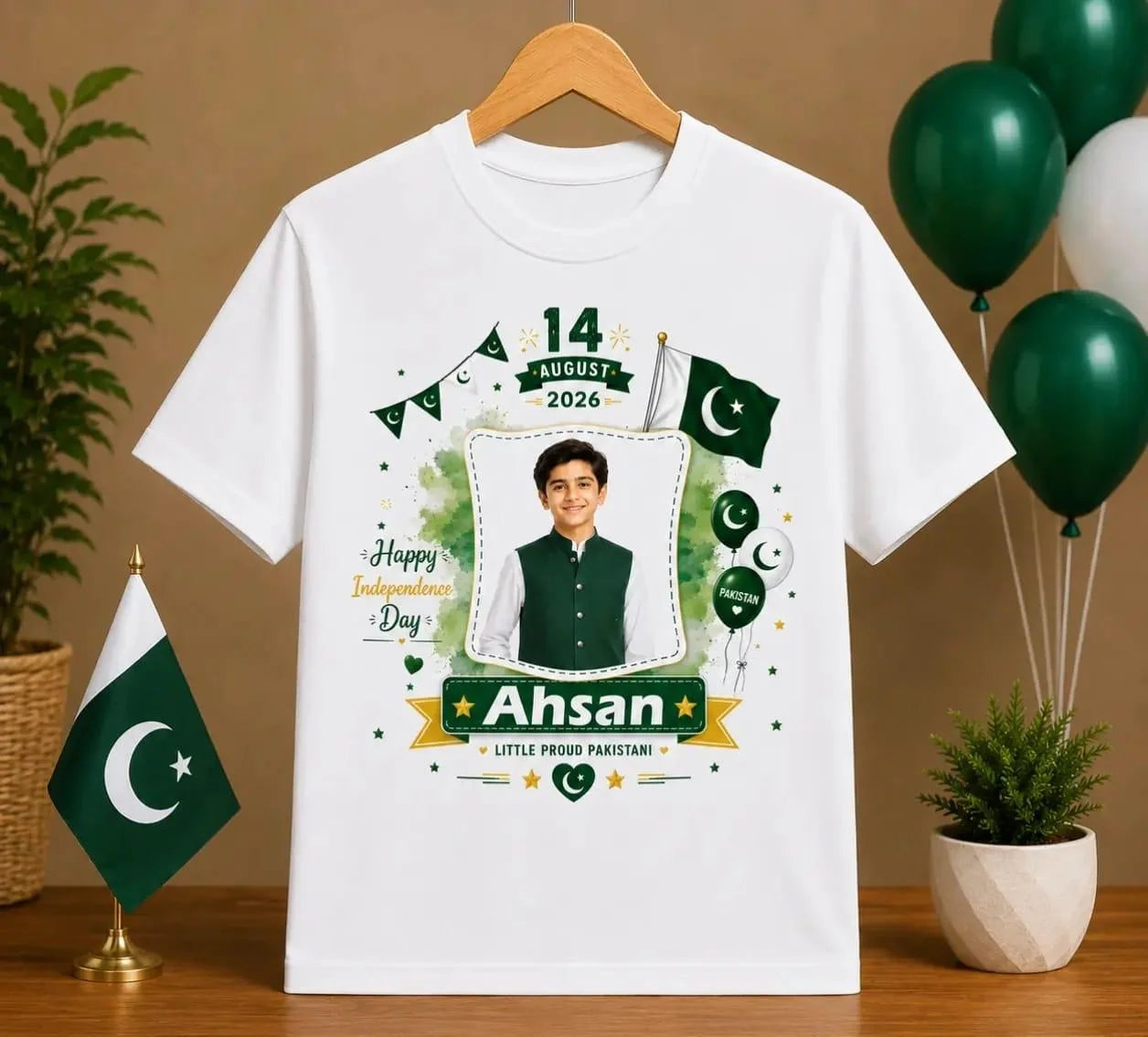 Personalize Independence Name and Photo Shirts
