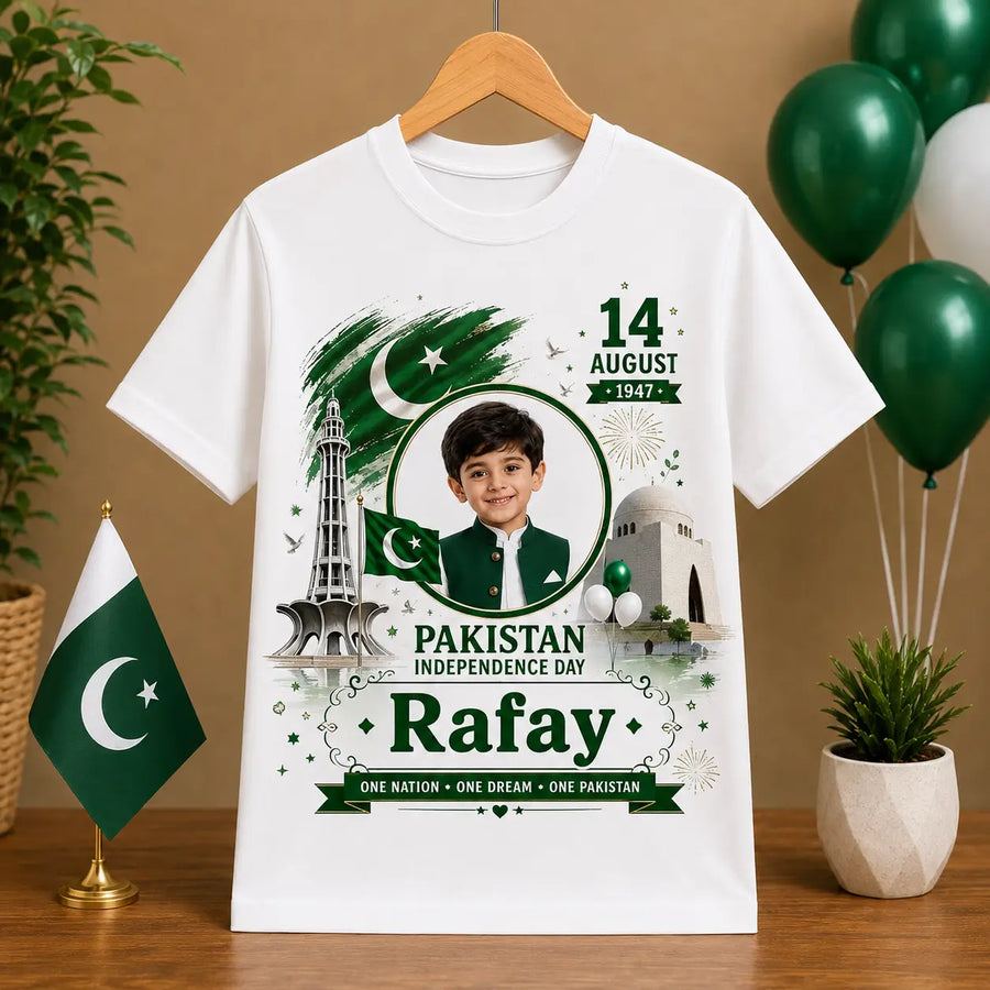 Personalize Independence Name and Photo Shirts