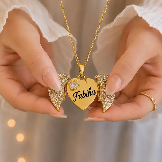 Personalized Name Broken Heart Necklaces